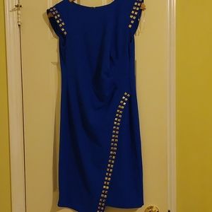Shelby & Palmer Blue Faux Wrap Dress